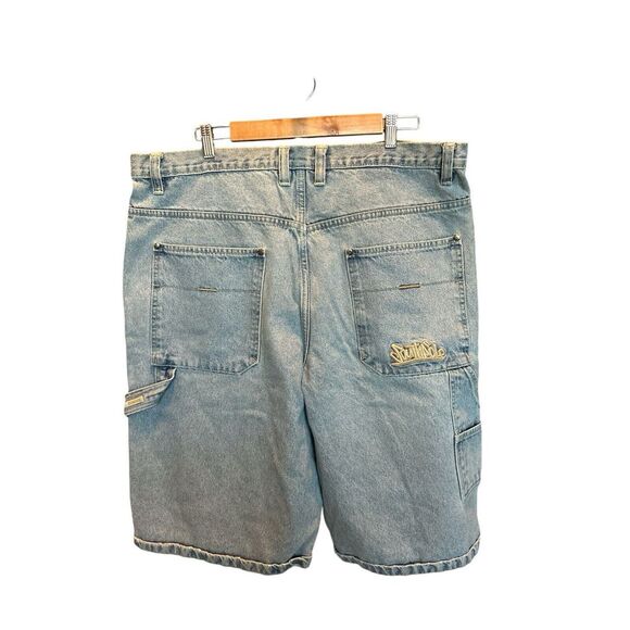 VINTAGE Southpole Shorts Mens 40 Blue Jean Denim Baggy y2K 2000s Hip Hop‎ Skater - Picture 1 of 9